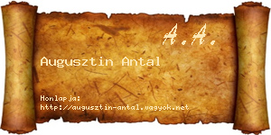 Augusztin Antal névjegykártya