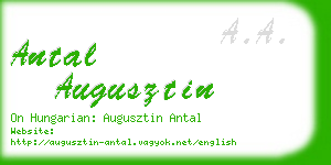 antal augusztin business card